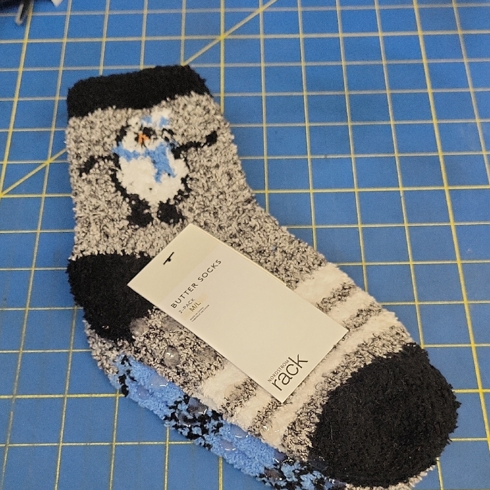 Nordstrom Butter Socks Penguin &  Pattern Socks Set Of 2 NWT